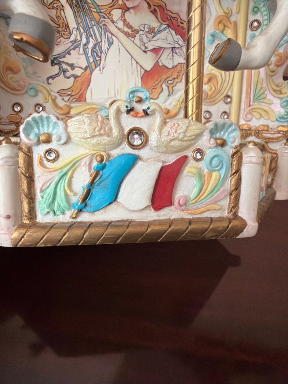 1998 Willitts Ann Dezendorf Carousel Memories Swan Jumper Music Box LE Tested - Picture 12 of 17
